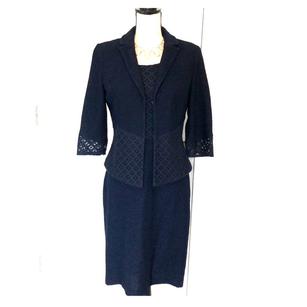 St. John knit sheath dress with jacket
